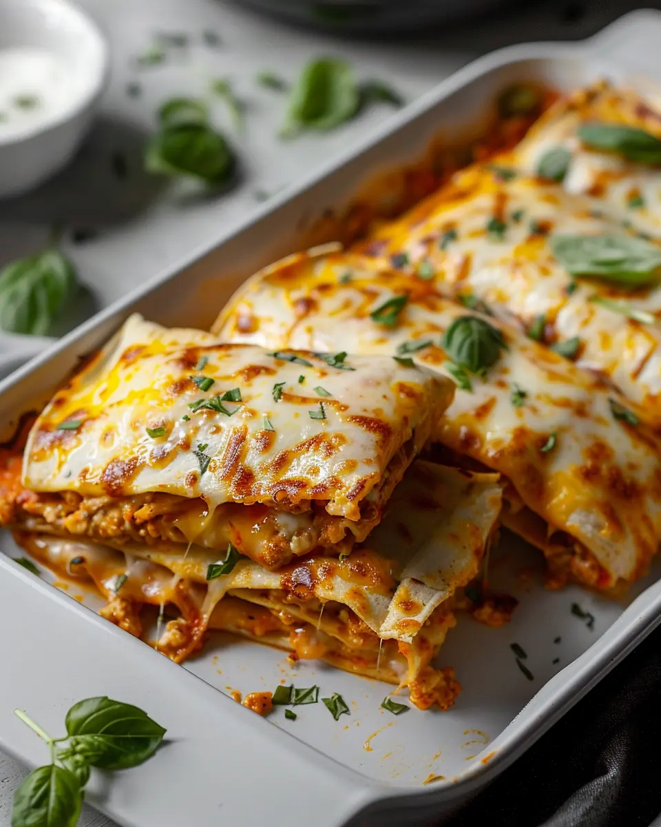 Garlic Butter Lasagna Enchiladas: Easy Comfort Food Delight