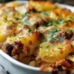 Tasty Loaded Potato Meatloaf Casserole