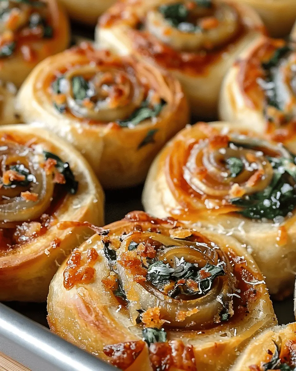 Vegan Caramelized Onion Spinach Pizza Rolls: Your New Favorite Snack