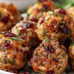Cranberry Turkey Stuffing Balls