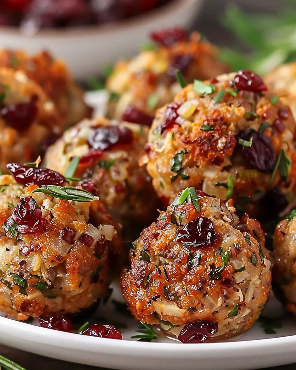 Cranberry Turkey Stuffing Balls: Easy Comfort Food Delight