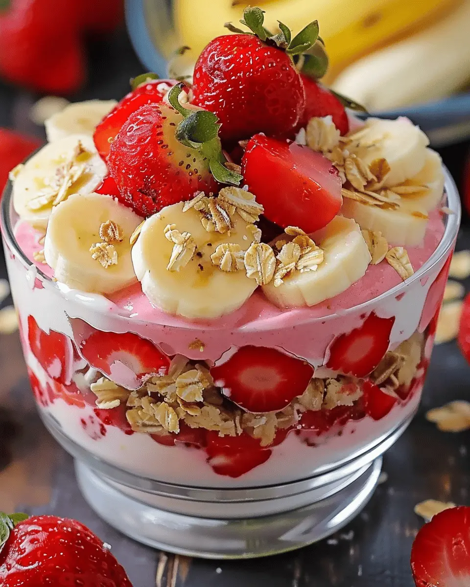 Indulge in No-Bake Strawberry Banana Pudding Dream Delight, Easy & Delicious