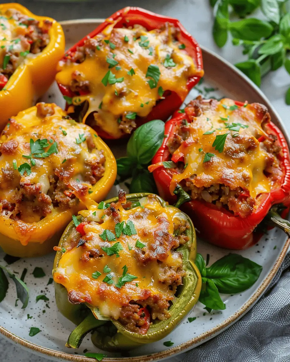 Stuffed Bell Peppers Recipe: Easy Turkey Bacon and Beef Delight