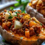Cozy Apple Spiced Stuffed Sweet Potatoes