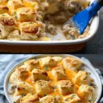 Lazy Biscuits & Gravy Breakfast Casserole