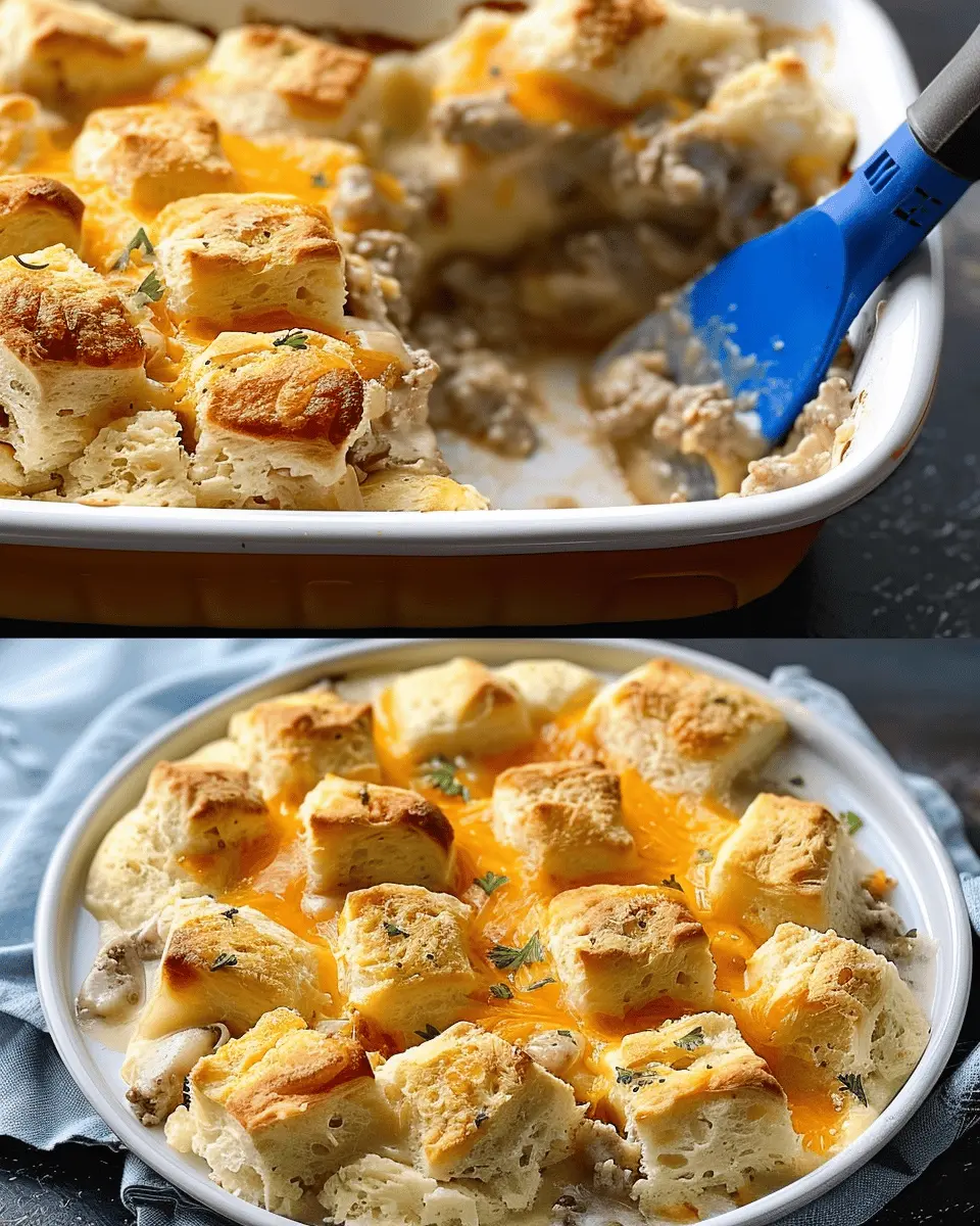 Lazy Biscuits Gravy Breakfast Casserole: Easy Comfort Food Delight