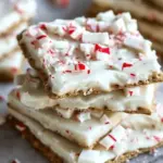Peppermint Crunch White Chocolate Covered Graham Crackers