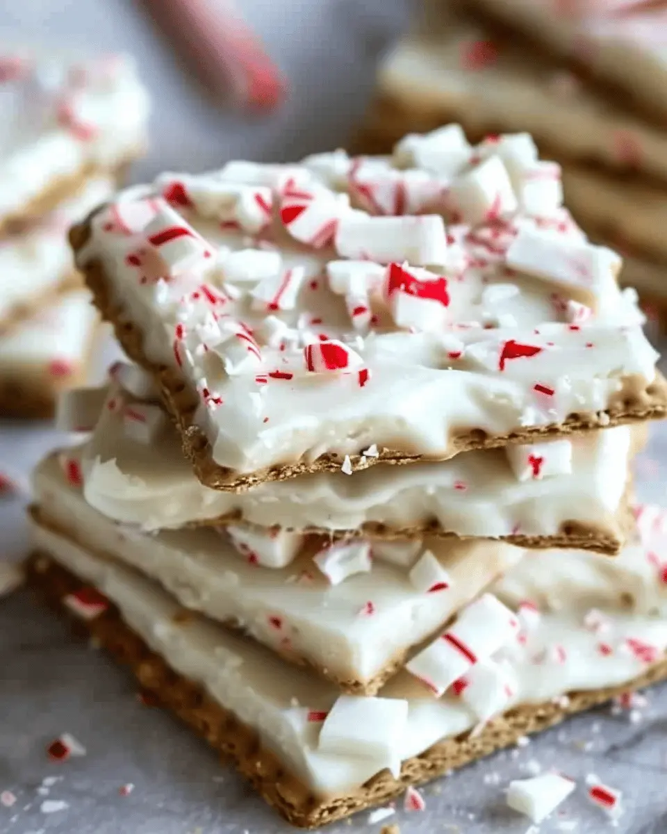 Peppermint Crunch White Chocolate Blissful Graham Crackers Recipe