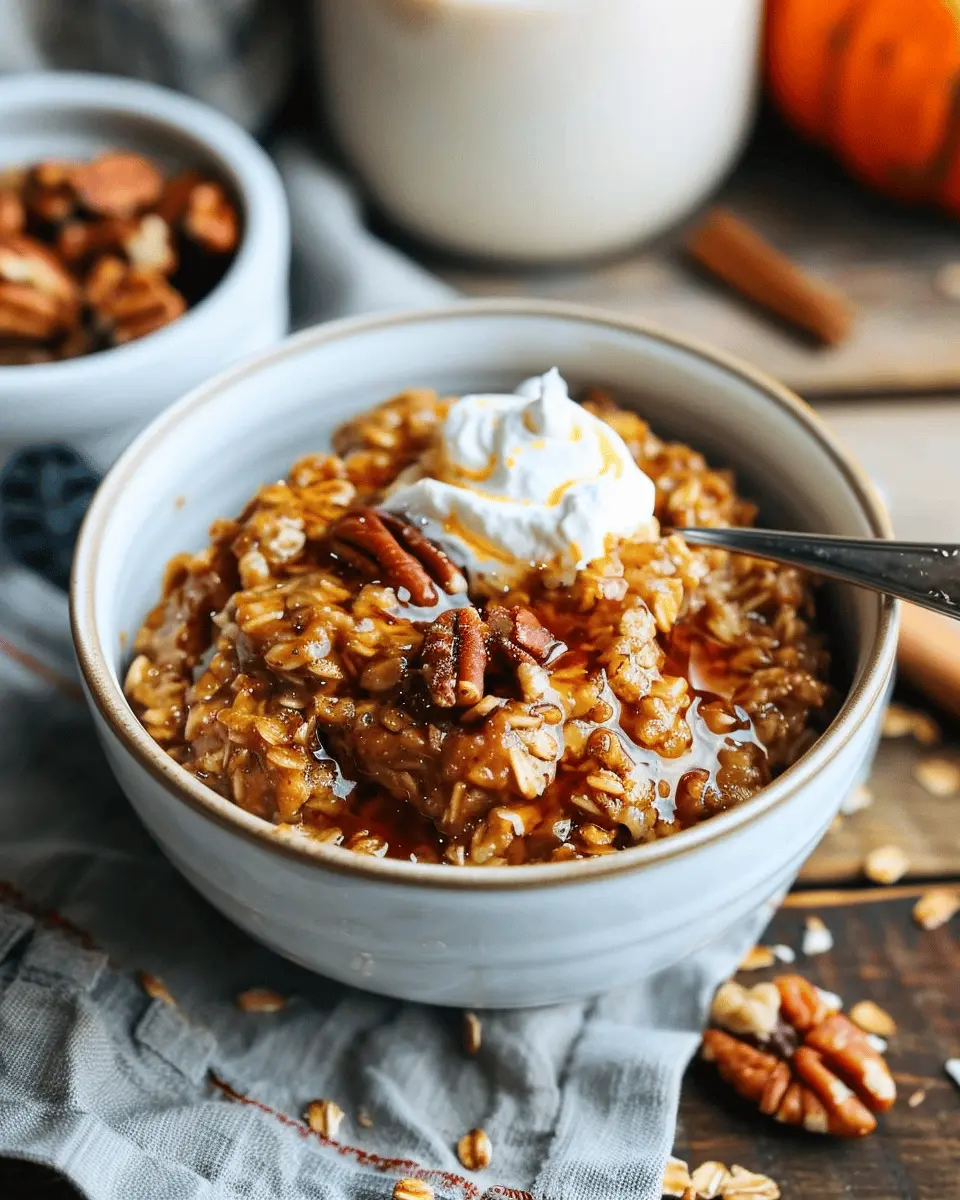 Slow Cooker Pumpkin Pie Oatmeal: The Best Cozy Breakfast Ever