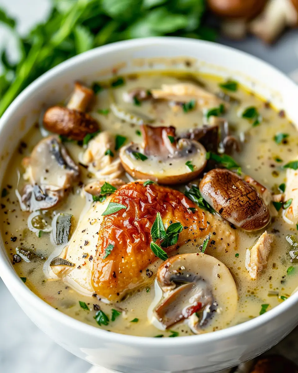 Comforting Rotisserie Chicken and Mushroom Soup: A Cozy Delight