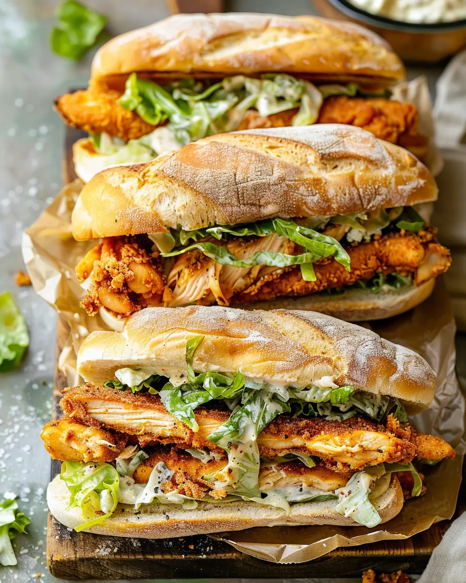 Chicken Caesar Sandwiches with Turkey Bacon: An Easy Delight