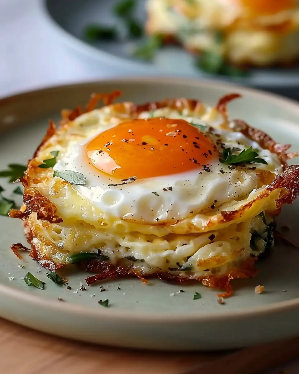 Baked Eggs Napoleon: Indulgent Turkey Bacon and Chicken Ham Delight