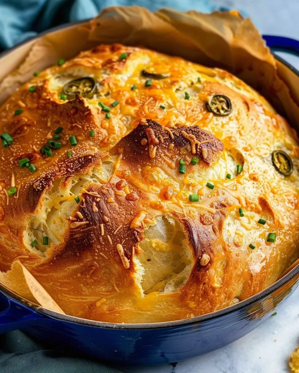 jalapeno cheddar dutch oven bread: easy, indulgent homemade delight