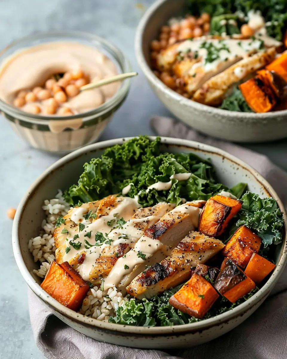 Roasted Chicken Sweet Potato Kale Bowls: Easy and Healthy Delight