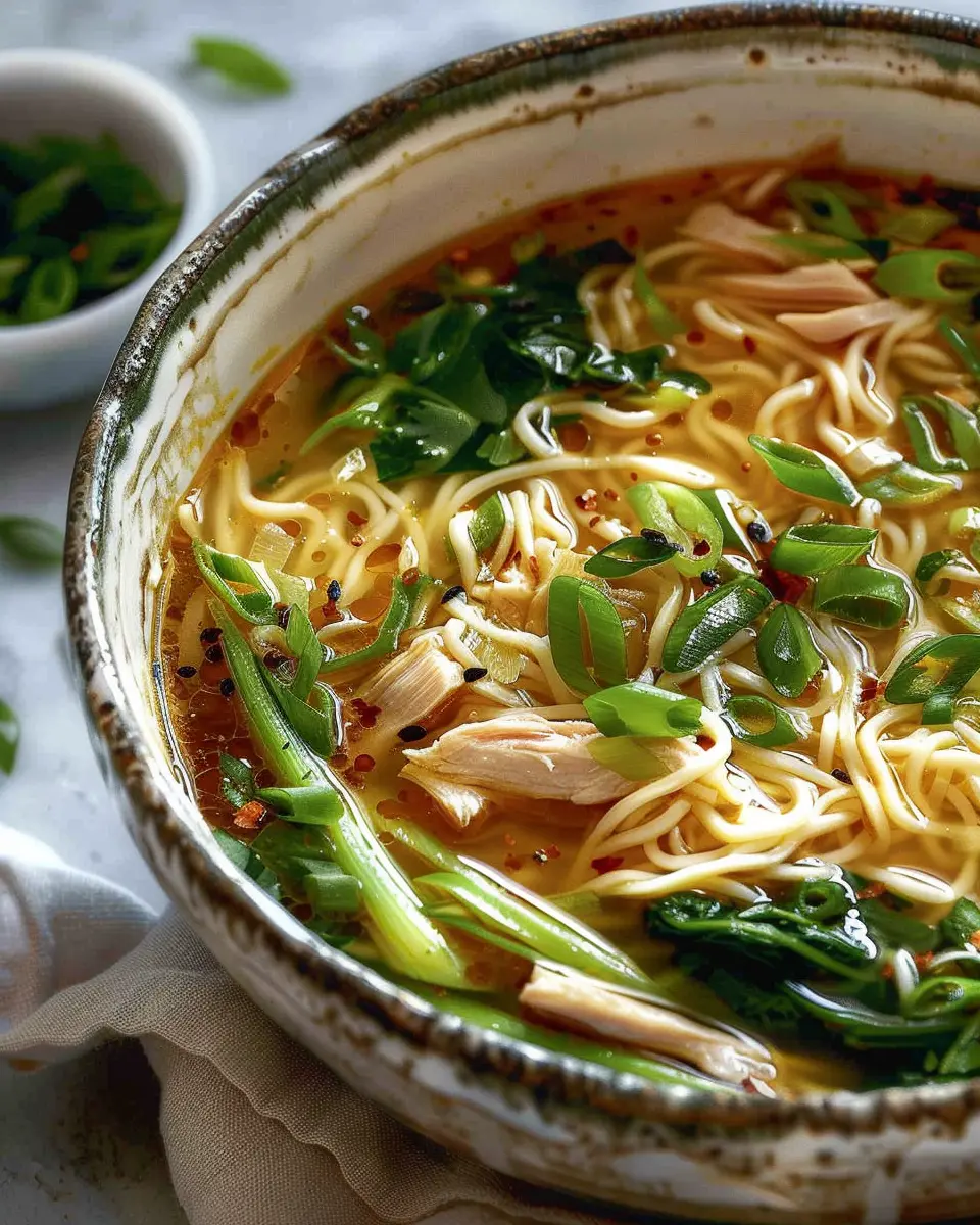 Ginger Scallion Chicken Noodle Soup: Easy Comfort in a Bowl