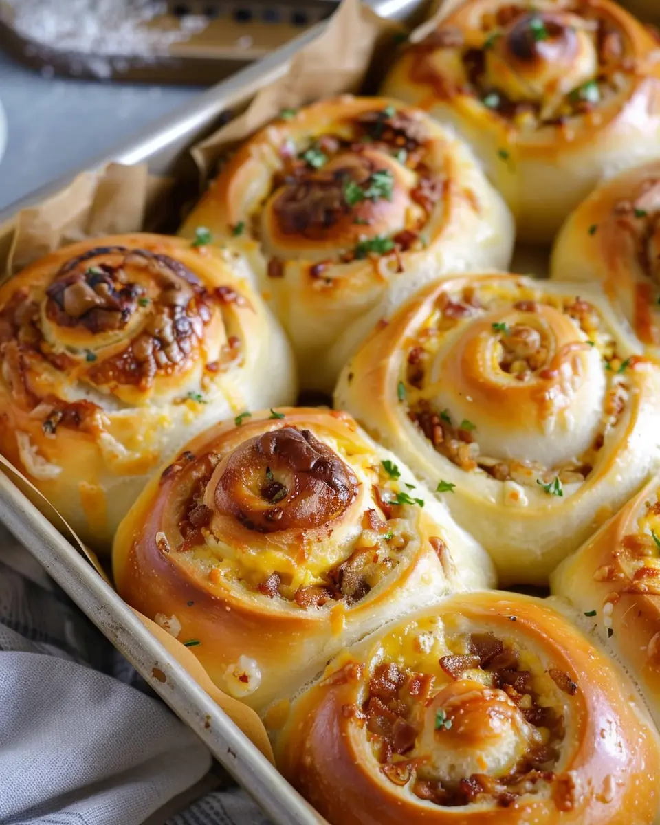 Breakfast Rolls: Easy Turkey Bacon and Chicken Ham Delight