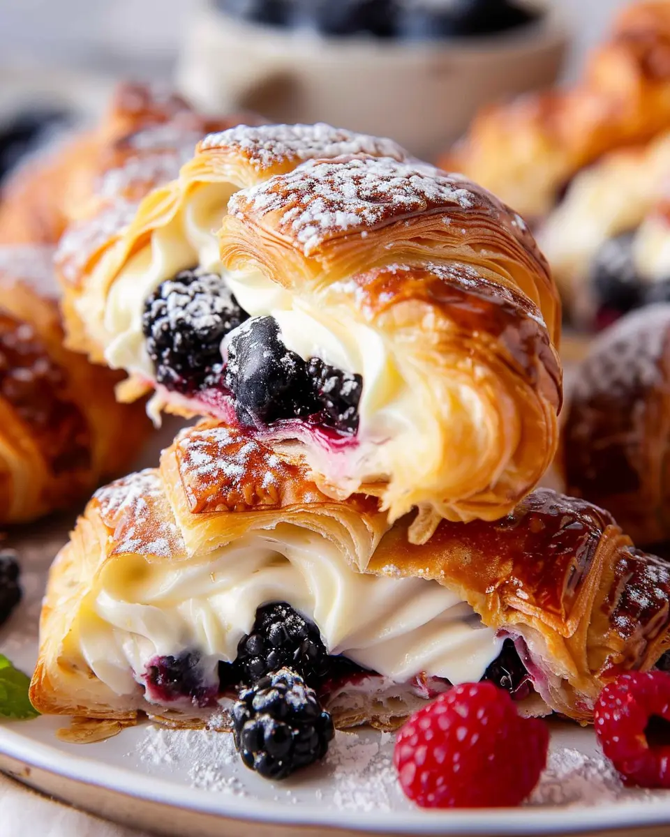 Berries and Cream Filled Croissants: The Best Indulgent Treat