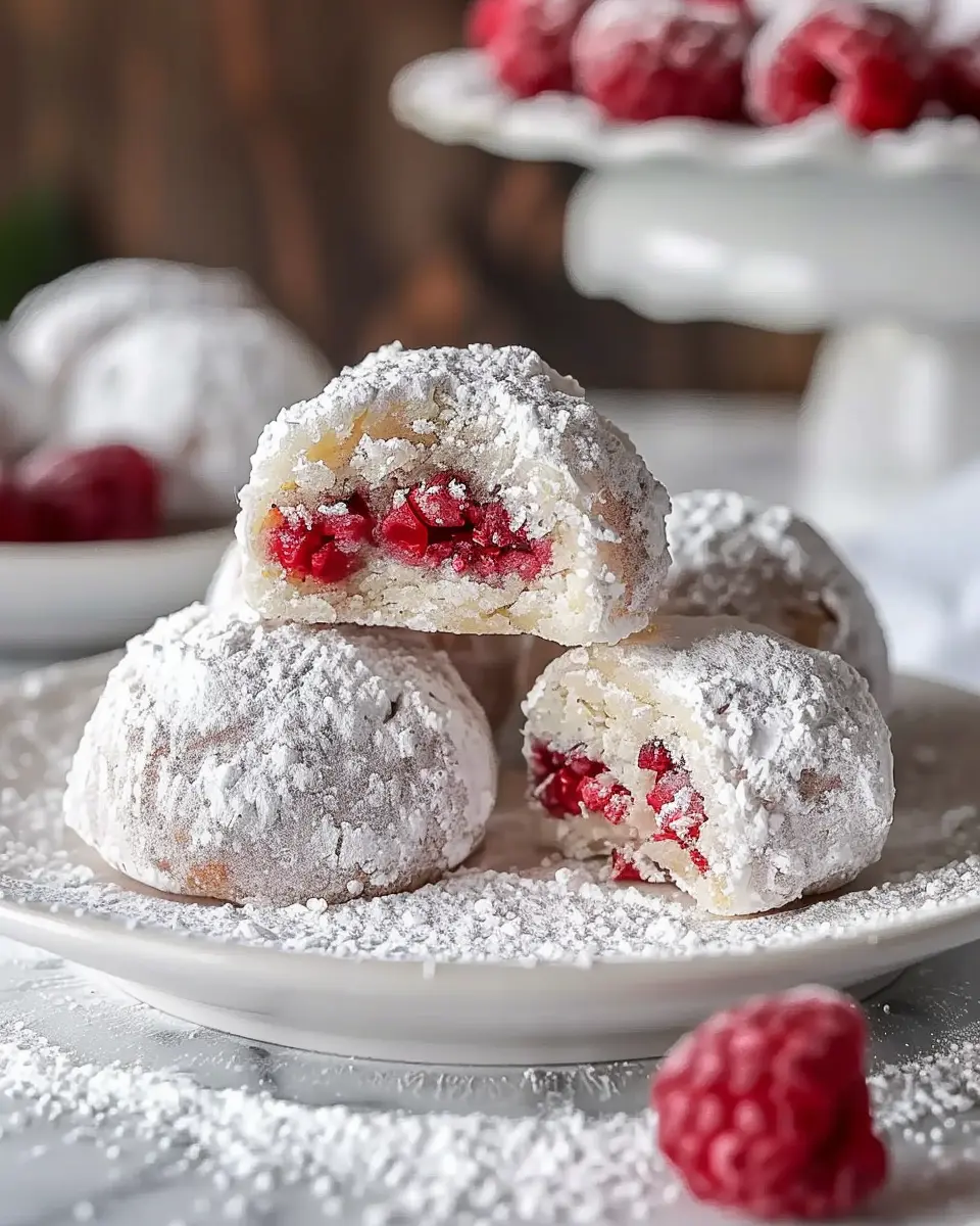 Raspberry Almond Snowball Cookies: The Best Indulgent Treats