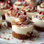 No-Bake Christmas Mini Cheesecakes