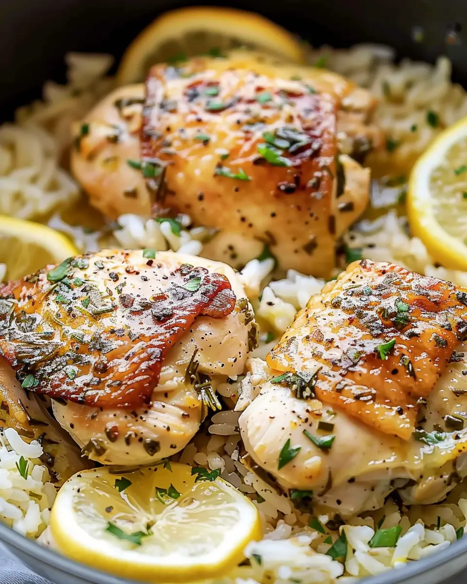 Slow Cooker Lemon Herb Chicken and Rice for a Comforting Meal