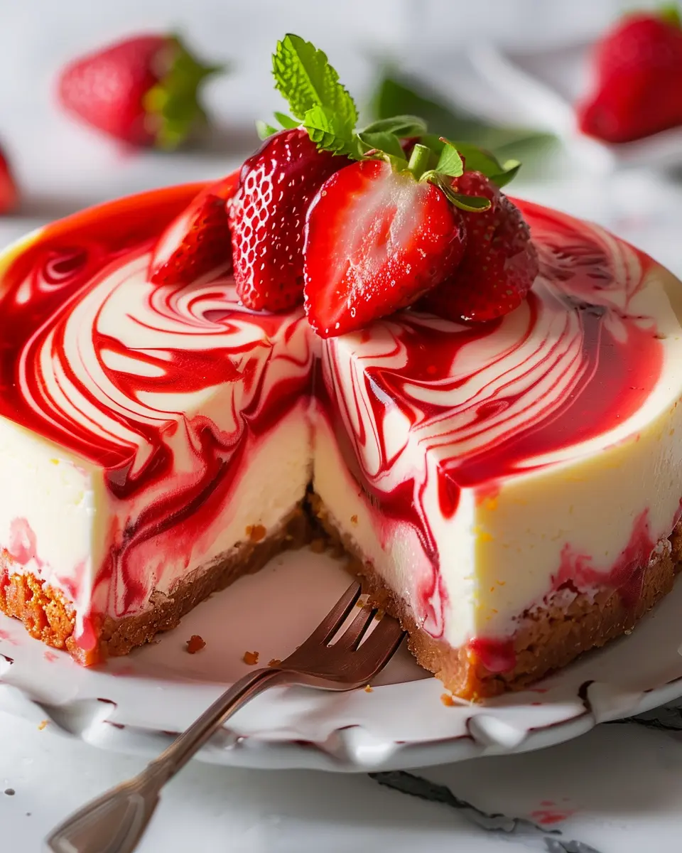 Strawberry Swirl Cheesecake Recipe: Easy Indulgence for All