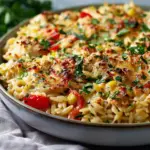 Easy Boursin Orzo Bake