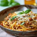 Healthy spaghetti bolognese