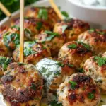 Chicken Kofta Garlic Yogurt Sauce