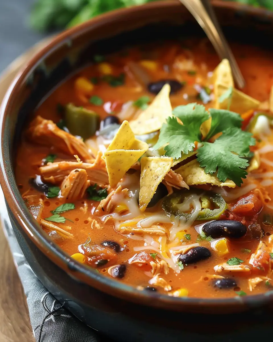 Classic Chicken Tortilla Soup: Easy Comfort with Turkey Bacon