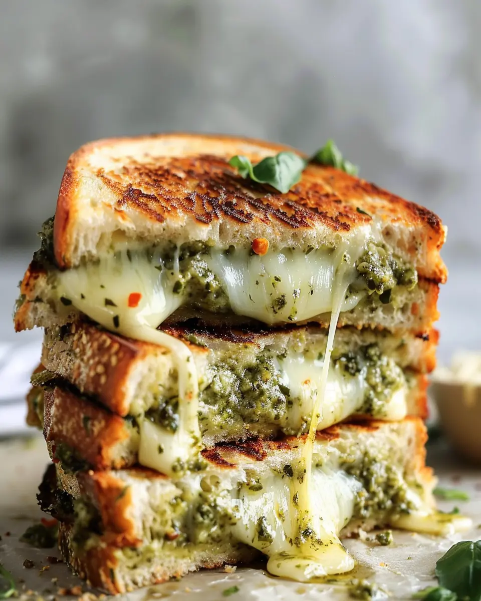 Best Pesto Grilled Cheese with Turkey Bacon for Ultimate Comfort