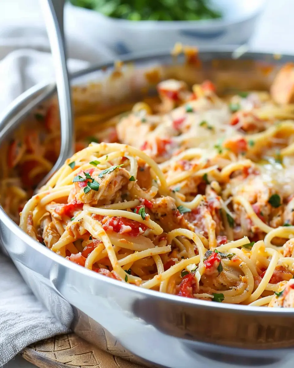 Quick One-Pot Chicken Spaghetti: Easy Comfort Food with Turkey Bacon