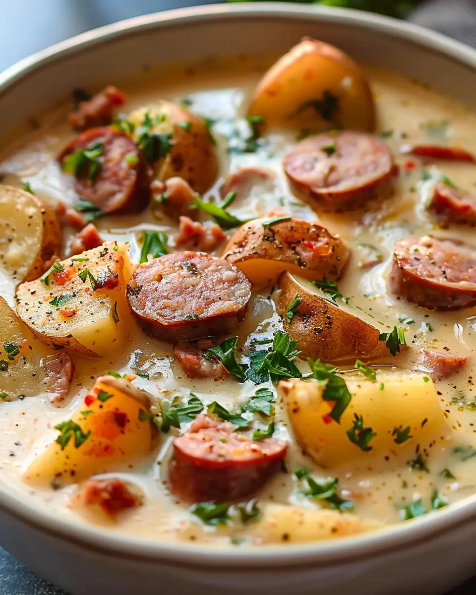 Creamy Cajun Potato Soup: Indulgent Flavor with Andouille Sausage