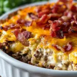 Low Carb Bacon Cheeseburger Casserole