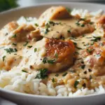Quick and Easy Creamy Smothered Chicken and Rice