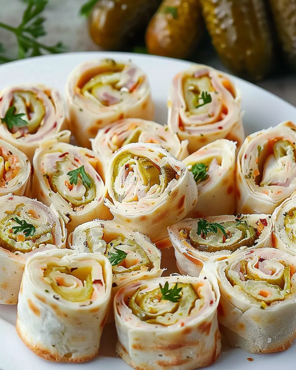 Pickle Dip Pinwheels: Easy Turkey Bacon and Chicken Ham Treats
