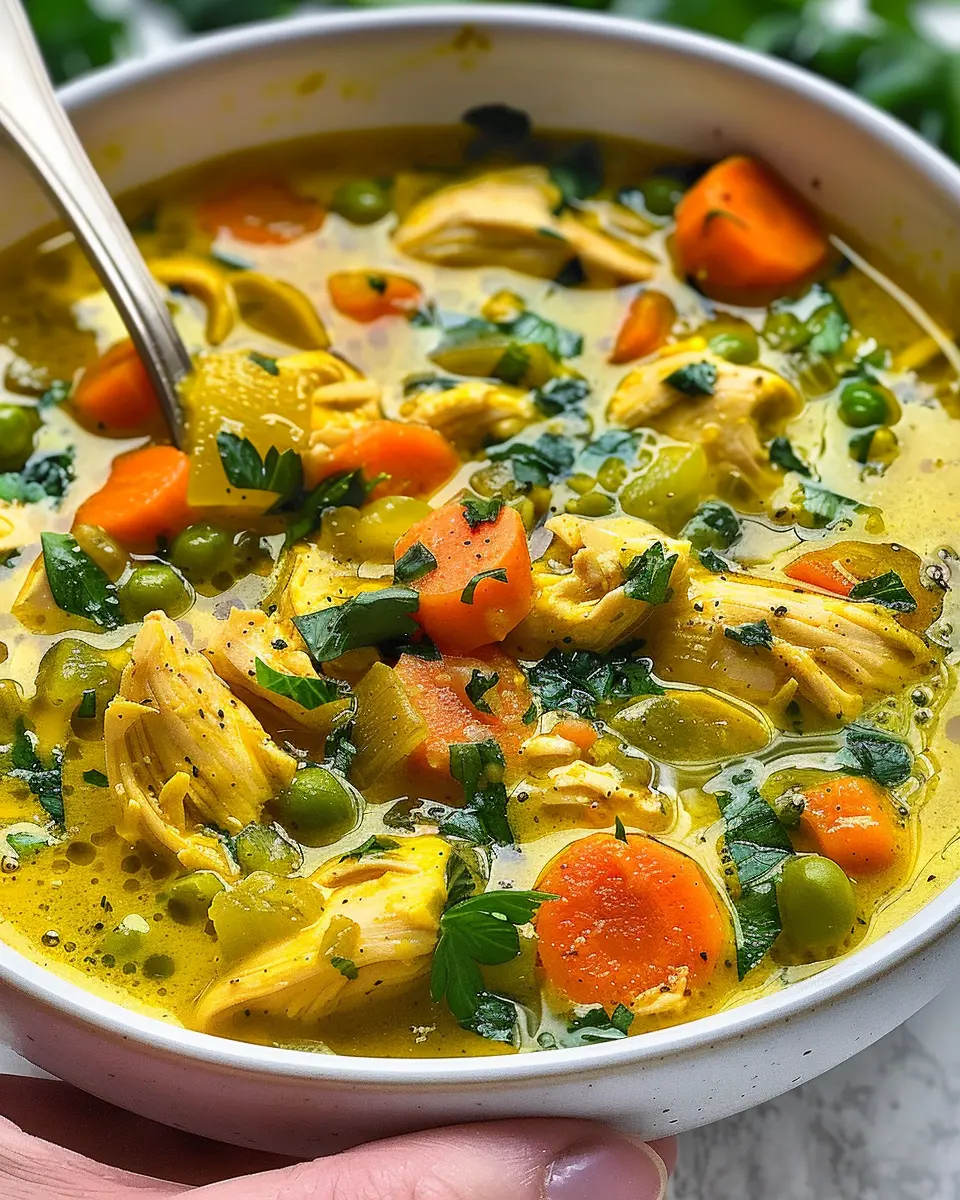 Anti Inflammatory Turmeric Chicken Soup for Cozy Wellness