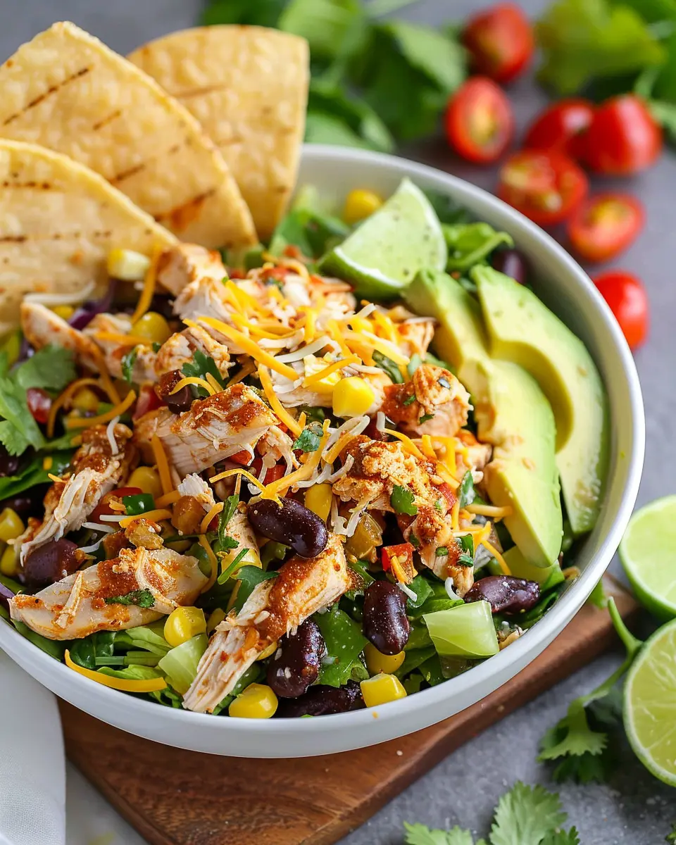 High Protein Southwest Chicken Salad with Turkey Bacon Delight