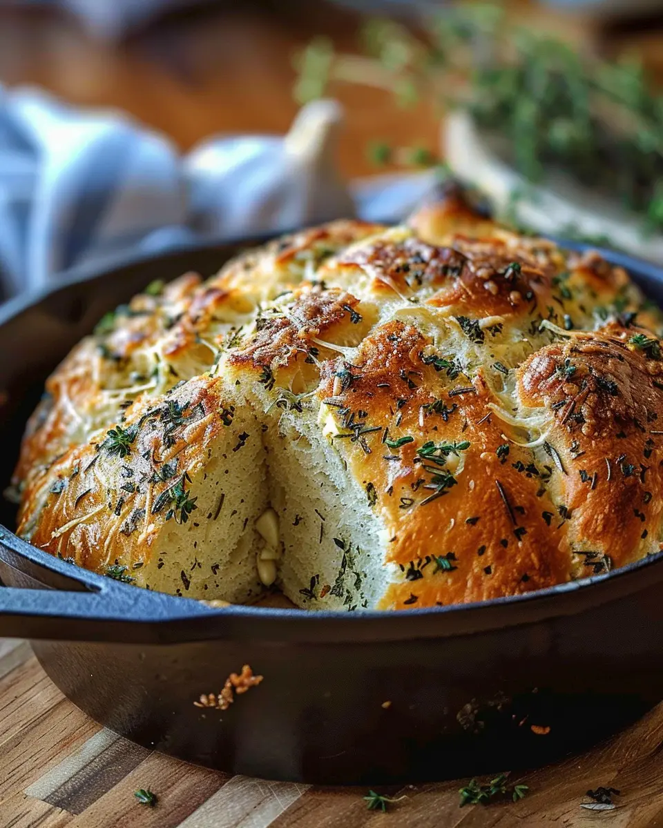 Garlic Herb Dutch Oven Bread: The Best Homemade Delight