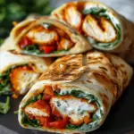 Crunchy Crispy Air Fryer Chicken & Mozzarella Wraps