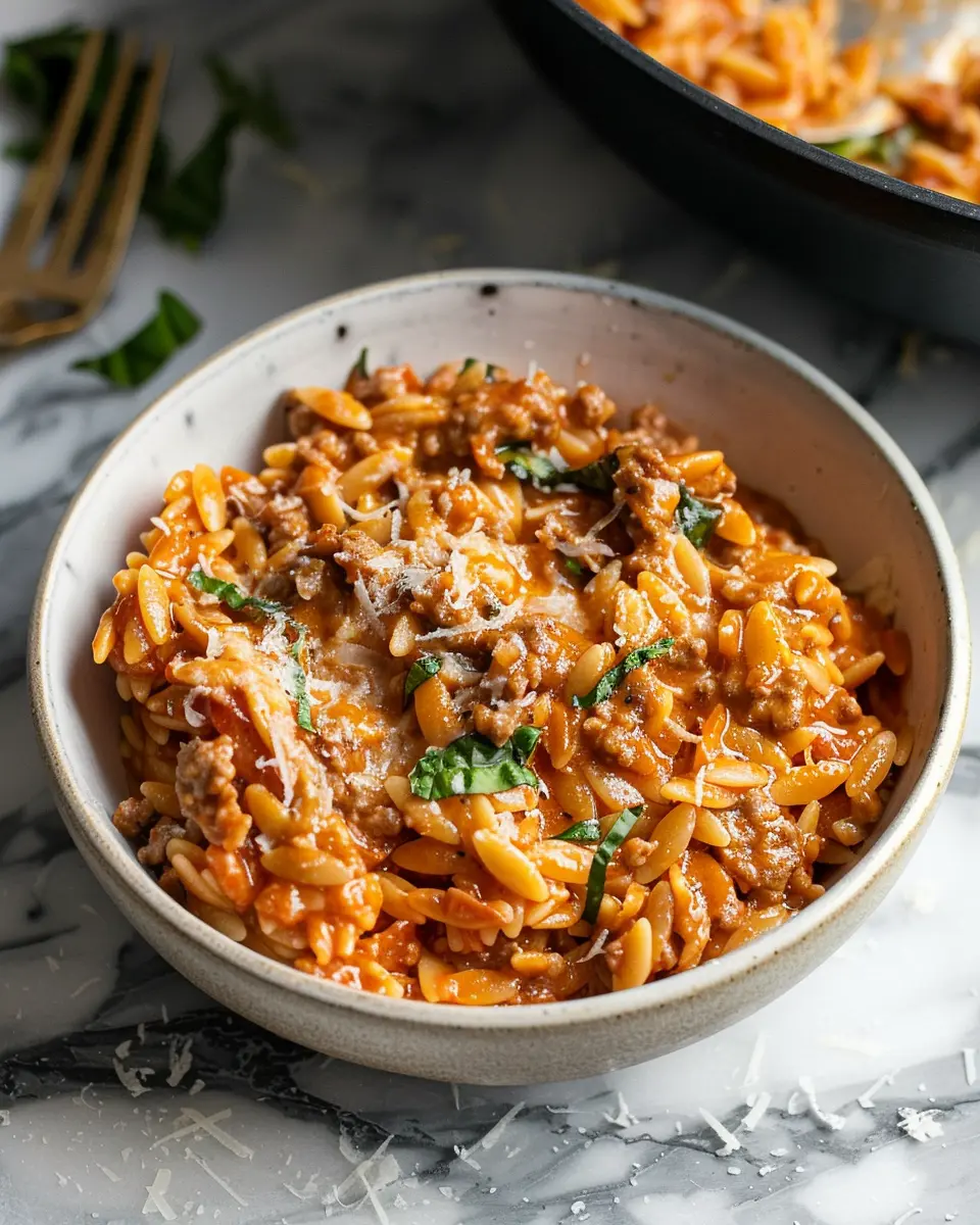 Creamy Tomato Ground Beef Orzo: The Easy Comfort Meal You’ll Love